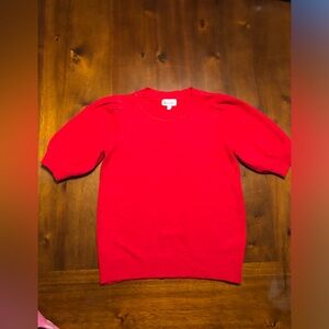 Vibrant Red Women's Crew Neck Sweater